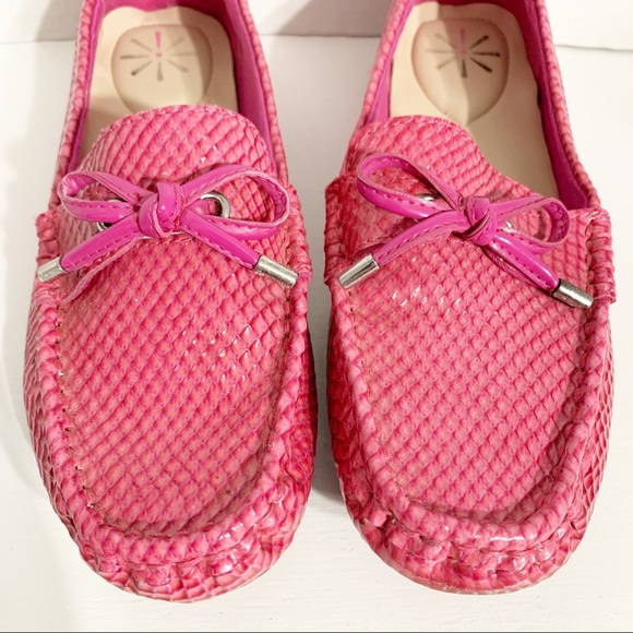 Isaac Mizrahi Live! Alison Leather Snakeskin Embossed Slip On Loafer Moccasin 🩷 - Picture 6 of 11